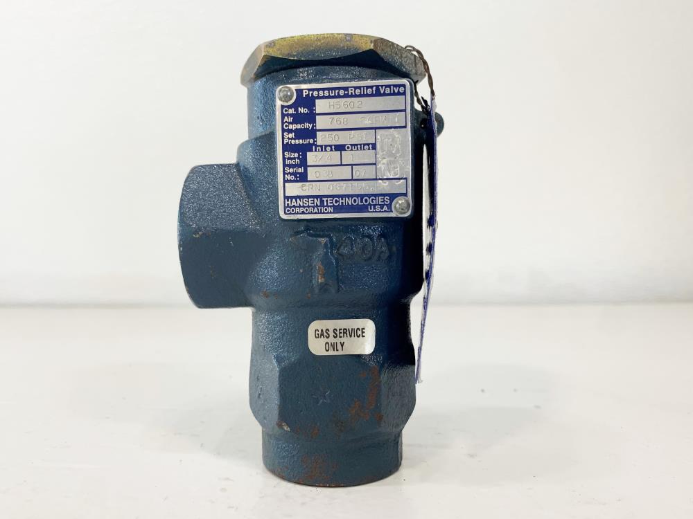 Hansen 3/4" x 1" NPT 250# Relief Valve H5602